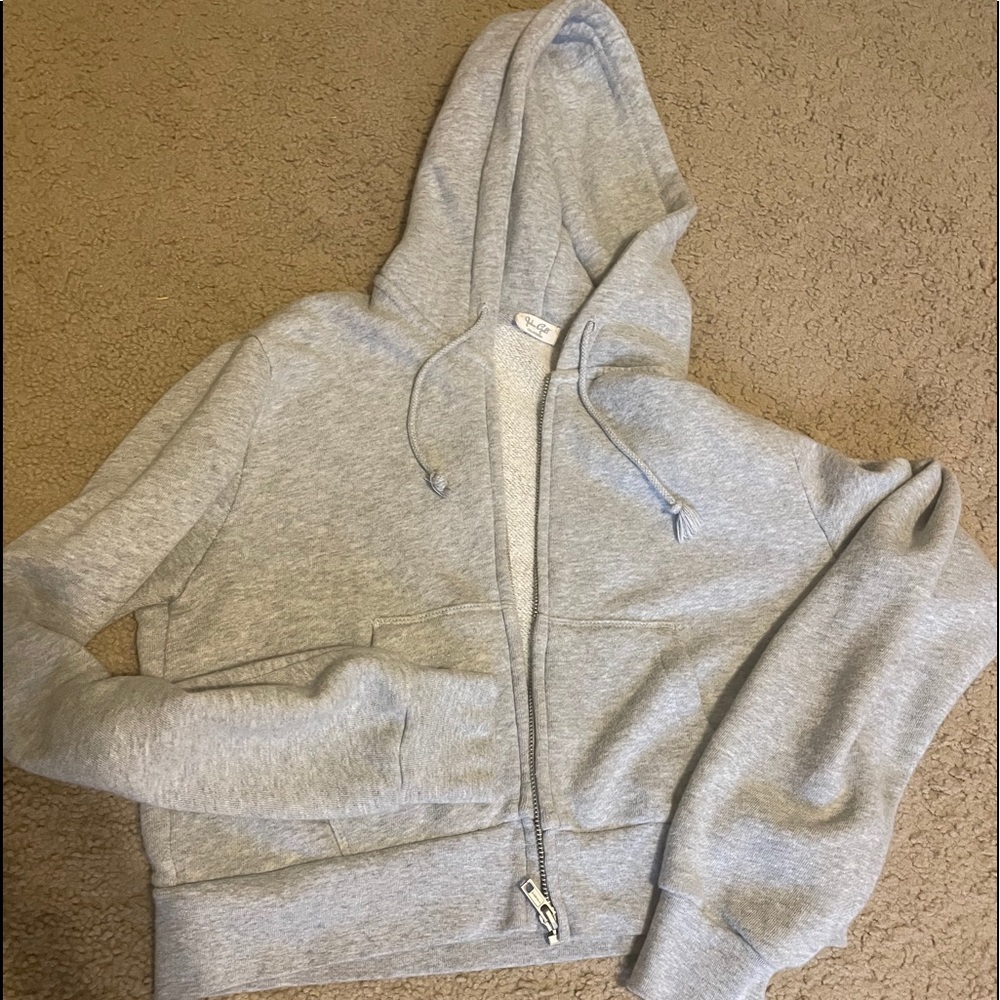 John Galt Heather Grey Crystal Hoodie